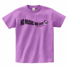 NO MUSIC NO LIFEのおしゃれなロゴ入りフェスTシャツをオリジナルでプリント　フェスTシャツのテンプレート　Printstar ヘビーウェイトTシャツの無料デザインテンプレート