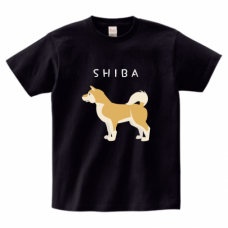 柴犬好きな人に！柴犬のイラストTシャツをオリジナルでプリント　ペットグッズのテンプレート　Printstar ヘビーウェイトTシャツの無料デザインテンプレート