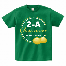 レモンが爽やかなクラス名入りTシャツをオリジナルでプリント　クラスTシャツのテンプレート