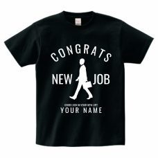 シックなビジネスマンのイラスト入りTシャツをオリジナルでプリント　就職祝いのテンプレート
