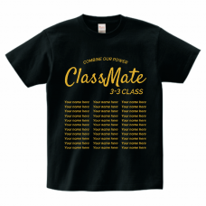 Classmateのロゴがおしゃれなパロディ風クラTをオリジナルでプリント　クラスTシャツのテンプレートレート　Printstar ヘビーウェイトTシャツの無料デザインテンプレート