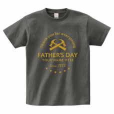 DIY好きなパパに！アメカジ風イラストがおしゃれな父の日のTシャツをオリジナルでプリント　父の日のテンプレート　Printstar ヘビーウェイトTシャツの無料デザインテンプレート