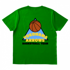 コミカルなボールのイラスト入りチームTシャツをオリジナルでプリント　バスケットボールのテンプレート　TRUSS ヘビーウェイトTシャツの無料デザインテンプレート