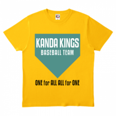 カジュアルなチーム名入り野球Tシャツをオリジナルでプリント　野球のテンプレート　TRUSS ヘビーウェイトTシャツの無料デザインテンプレート