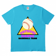 おしゃれな野球ボールのイラスト入りTシャツをオリジナルでプリント　野球のテンプレート　TRUSS ヘビーウェイトTシャツの無料デザインテンプレート