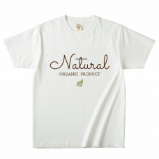 ナチュラルテイストがおしゃれなスタッフTシャツをオリジナルでプリント　スタッフTシャツのテンプレート　TRUSS 5.3oz オーガニックコットンTシャツの無料デザインテンプレート