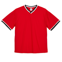 レッド United Athle 4.1oz ドライアスレチック ルーズフィット ラインリブTシャツ