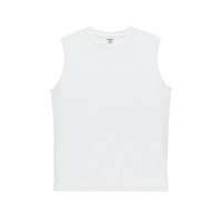 ホワイト United Athle 4.4oz ドライスムース リサイクルポリエステル スリーブレスシャツ