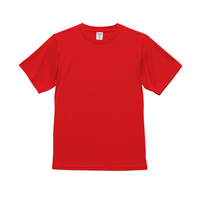 レッド United Athle 4.4oz ドライスムース リサイクルポリエステル Tシャツ