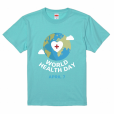 世界保健デー4／7のTシャツをオリジナルでプリント 今日は何の日テンプレート　United Athle 5.6oz ハイクオリティTシャツの無料デザインテンプレート