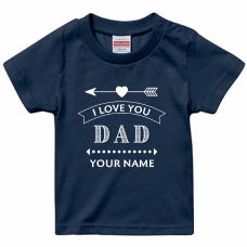 カジュアルなメッセージデザインがかっこいい父の日のベビーTシャツをオリジナルでプリント　父の日のテンプレート