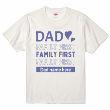 パパの名前入りかわいいメッセージTシャツをオリジナルでプリント　親子Tシャツのテンプレート　United Athle 5.6oz Tシャツの無料デザインテンプレート