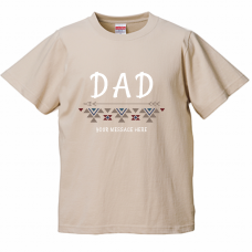 ネイティブ柄がおしゃれなパパのTシャツをオリジナルでプリント　親子Tシャツのテンプレート　United Athle 5.6oz Tシャツの無料デザインテンプレート