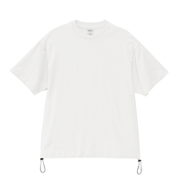 ホワイト United Athle 6.5oz ファインジャージーリラックスフィットTシャツ（裾ドローコード）