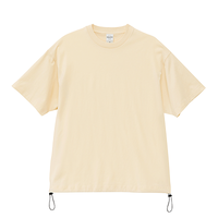 ベージュ United Athle 6.5oz ファインジャージーリラックスフィットTシャツ(裾ドローコード)