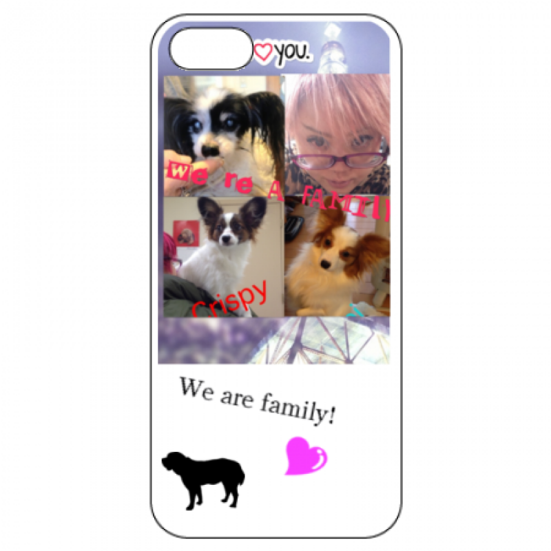 オリジナルiPhoneケース「ペットと一緒の家族写真」