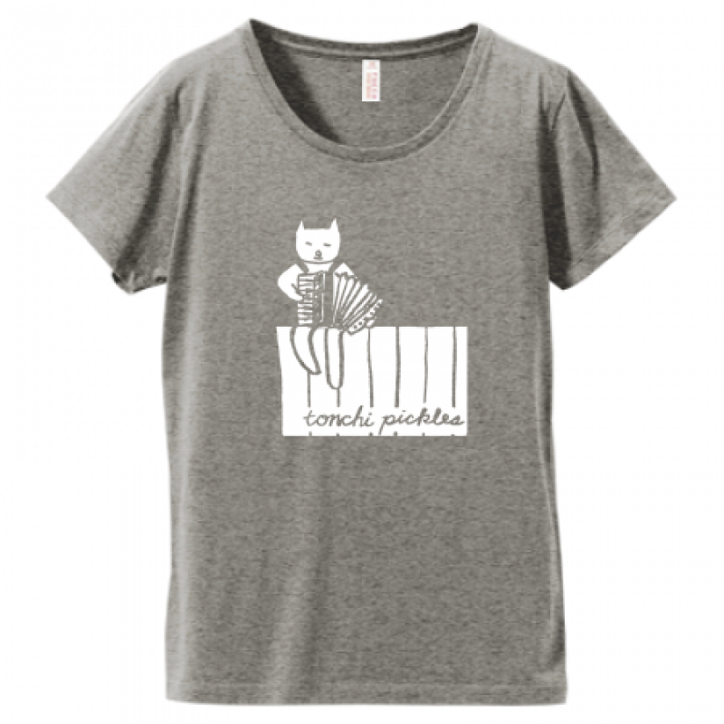 アコーディオンを弾く猫イラストのオリジナルtシャツ オリジナル