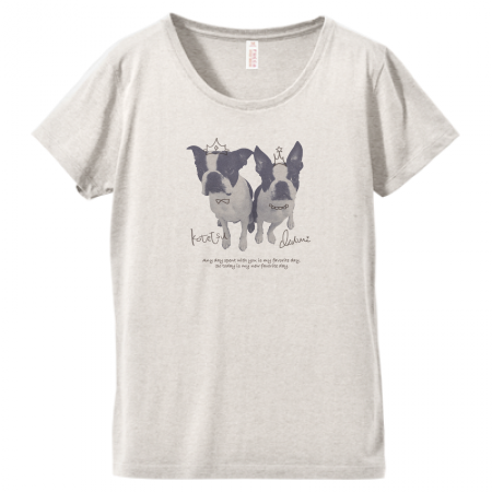 愛犬写真のカジュアルなオリジナルTシャツ