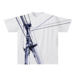 電線をデザインしたお洒落なTシャツ
