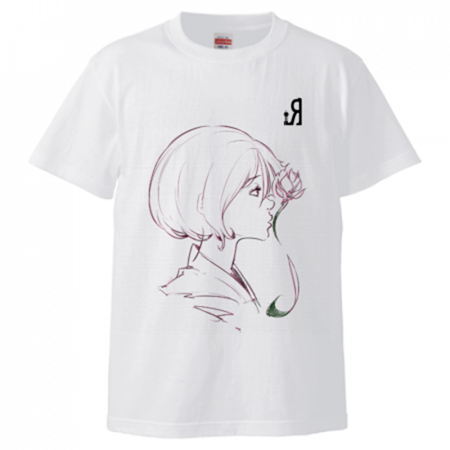 繊細な横顔イラストをプリントしたオリジナルtシャツ オリジナルプリント Jp お客様プリント作品集