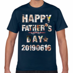 写真をメッセージの形にプリントした父の日のオリジナルTシャツ