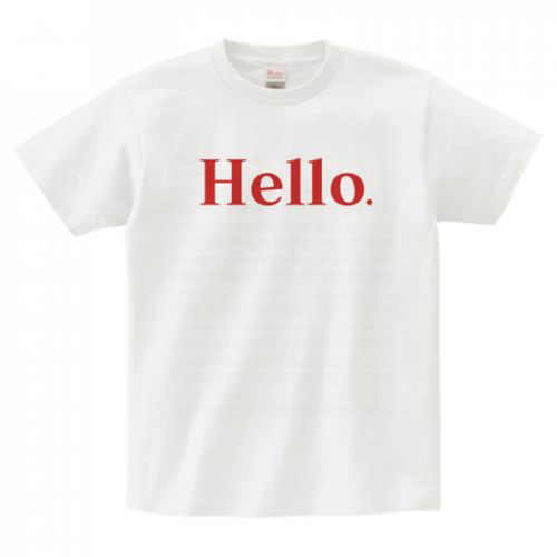 文字メッセージのプリントTシャツ
