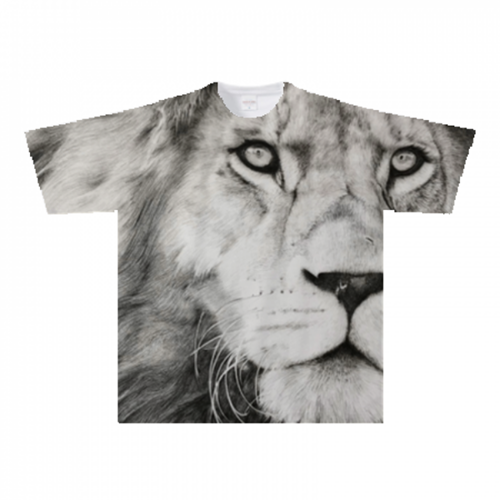 ライオンを全面にプリントしたドライTシャツ