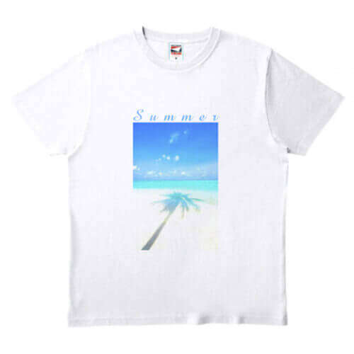 爽やかな海の風景をプリントしたオリジナルTシャツ