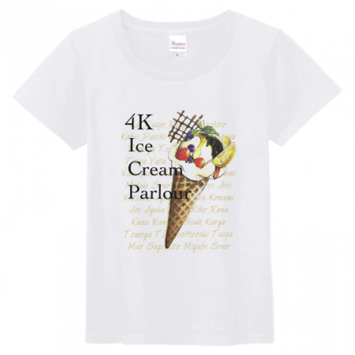 アイスクリームパーラーのオリジナルスタッフTシャツ