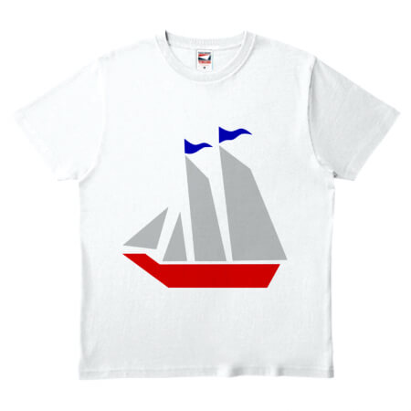 レトロ感のあるヨットデザインのオリジナルTシャツ