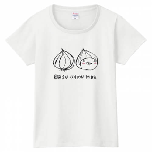 玉ねぎキッズのイラストのプリントTシャツ