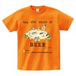 猫がパーティー！ビール好きのオリジナルTシャツ