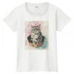 愛猫のイラストをプリントしてオリジナルTシャツを作成