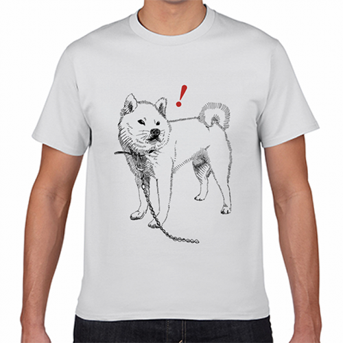 犬のイラストでオリジナルTシャツを作成