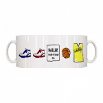 バスケのイラストデザインをプリントしたオリジナルマグカップ