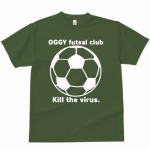 ボールのイラストをプリントしてサッカーのチームTシャツを作成