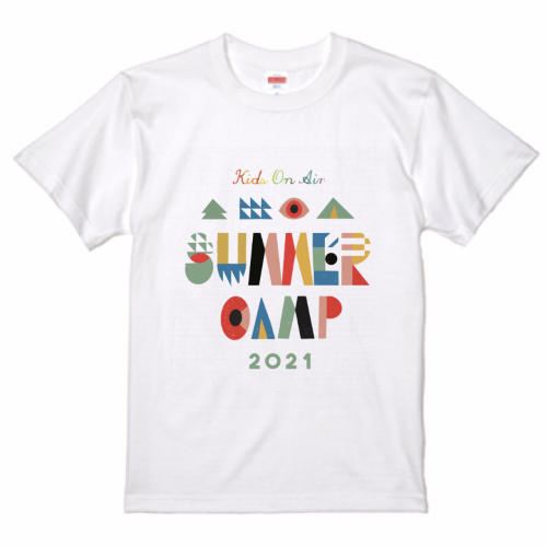 カラフルなロゴをプリントしてキャンプのオリジナルTシャツを作成！
