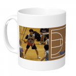 バスケットボールのデザインをプリントした写真入りマグカップ