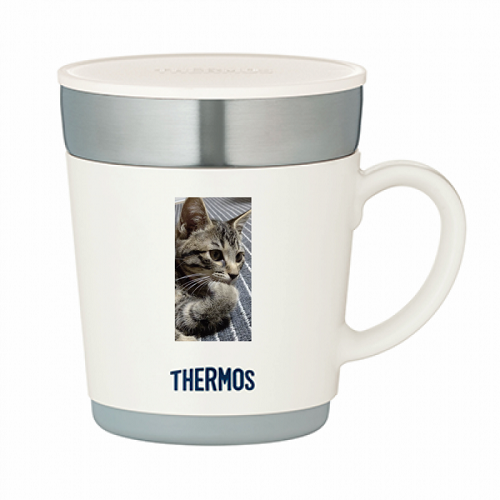愛猫の写真をプリントしてサーモスの保温マグカップをオリジナルで作成！