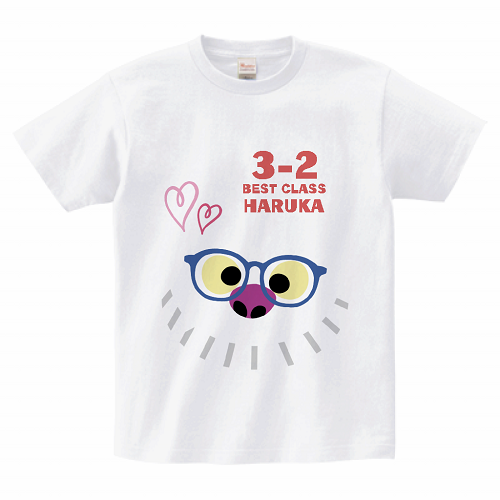 猫のイラストデザインがかわいいオリジナルのクラスTシャツ