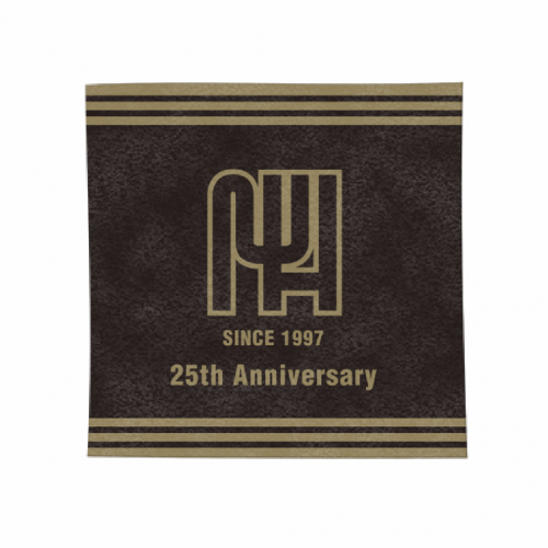 25周年を記念したロゴ入りのオリジナル記念品タオル
