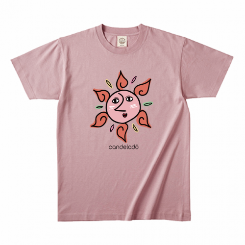 太陽のオリジナルイラストが映える！会社名入りスタッフTシャツ