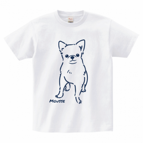 愛犬のイラストと名前をプリント！オリジナルTシャツ