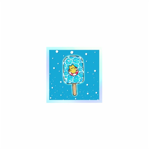 夏らしい爽やかなイラストが素敵なシール