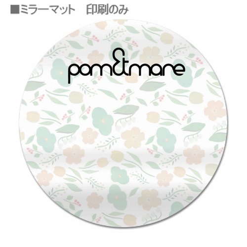 たくさんの草花があしらわれたかわいい丸型台紙