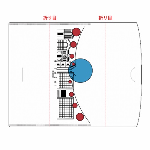 緻密な線画が美しい大学祭のオリジナルチケットケース