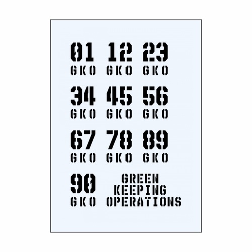 使い勝手のいい数字のステンシルシート