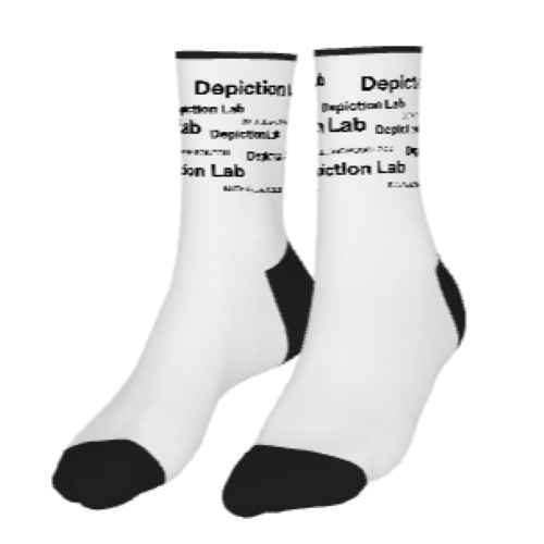 タイポグラフィデザインがおしゃれなオリジナル靴下