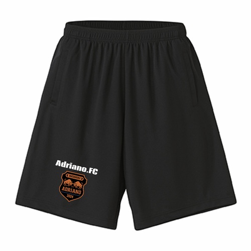 黒×オレンジの配色クール!サークルの情熱あふれるロゴ入りパンツ