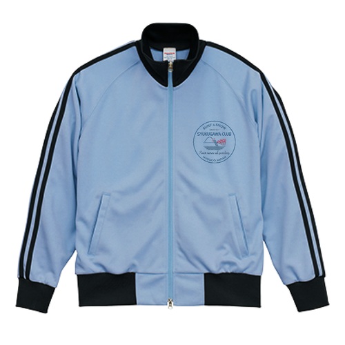 活動的なシーンにも最適なイラスト入りトラックジャケット